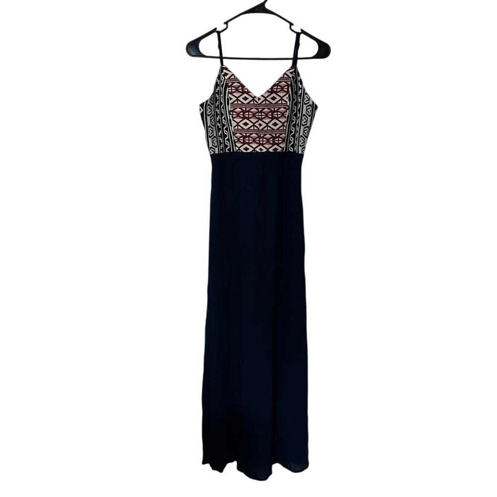 Flying Tomato Sleeveless Maxi Dress‎ Size S Aztec Geometric Print Boho Summer